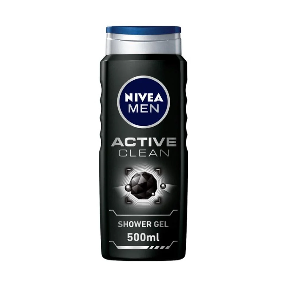 Nivea Shower Gel Active Clean for Men, 500 ml