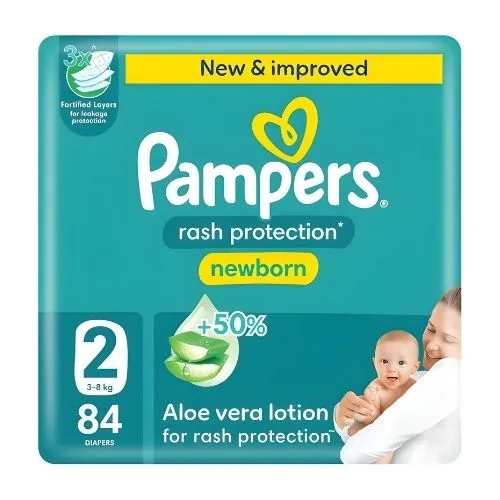 Pampers Baby Diapers Jumbo Pack Size 2 , 84 Pcs Upto 8kg