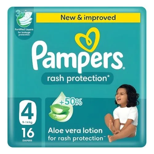 Pampers Rash Protection Size 4, 16 pcs Upto 14kg