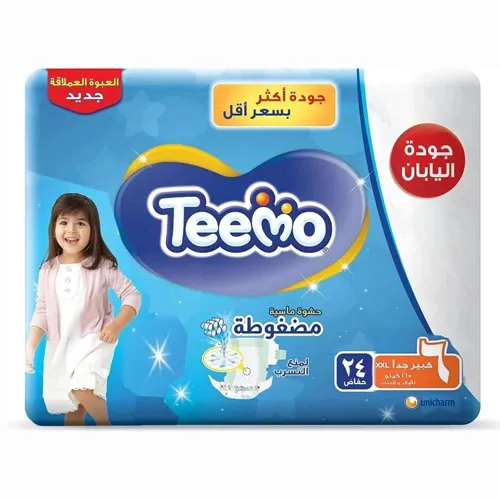 Teemo Compressed Diamond Diapers, Size 6, 22 pcs