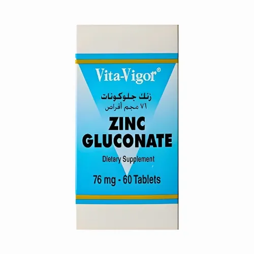 Vita-Vigor Zinc Gluconate 75 mg, 60 Tablets