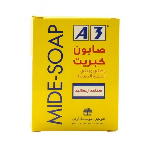 A3 Mide-Soap Sulfur Purifying Soap for Oily Skin, 100g