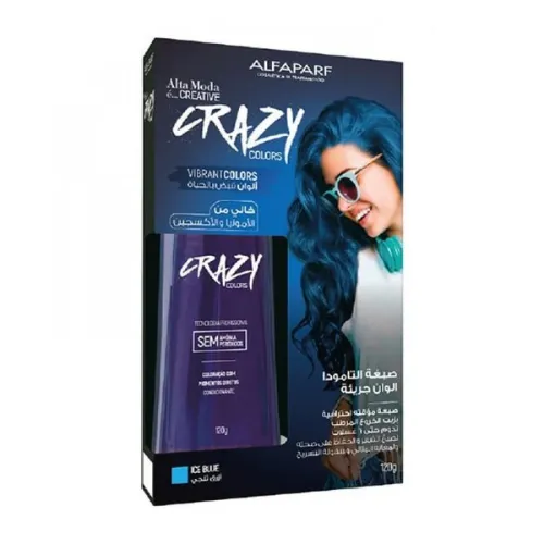 Alfaparf Alta Moda Ammonia and Peroxide-Free Temporary Hair Color - Ice Blue, 120g