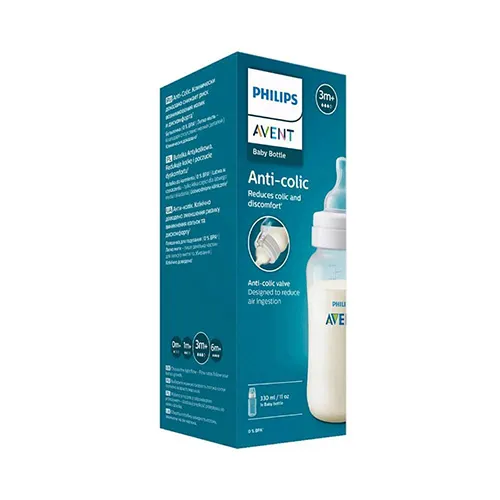 Anti-Colic Plastic Baby Bottle 3m+ by Philips Avent, 330ml