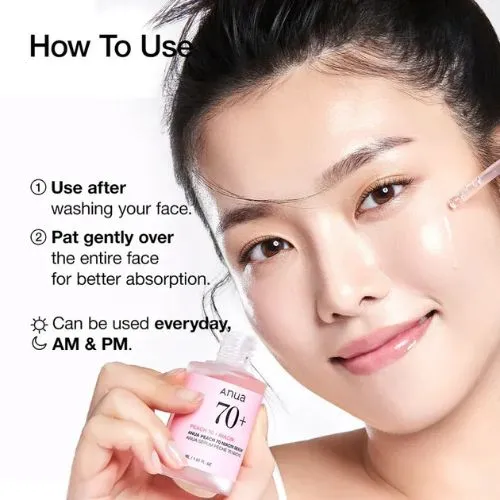 Anua +70 Niacin Peach Serum 70% Moisturizing Face Serum, 30ml - الصورة 5