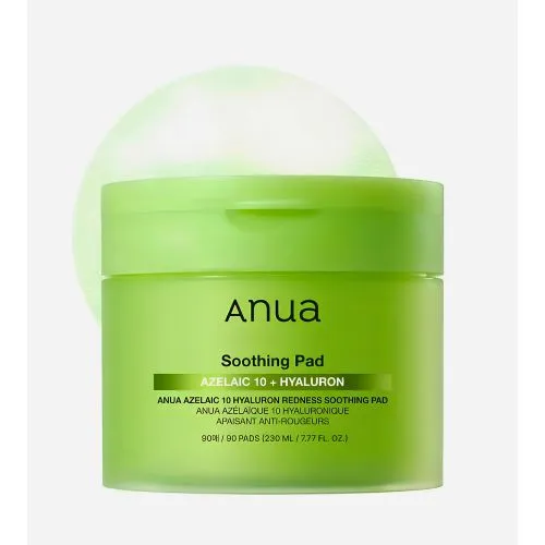 Anua Azelaic Acid 10% + Hyaluronic Acid Soothing Pads, 90 Pads