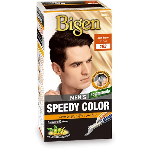 Bigen Men's Speedy Color Ammonia-Free Hair Dye, Dark Brown 103