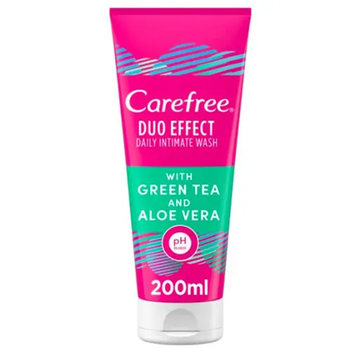 Carefree Duo Effect Feminine Wash With Green Tea And Aloe Vera, 200 ml