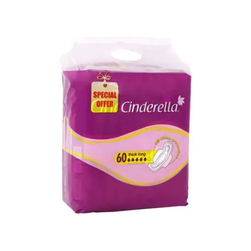 Cinderlla Feminine Pads, Maxi Thick, Long, 60 pcs (x2 Offer)