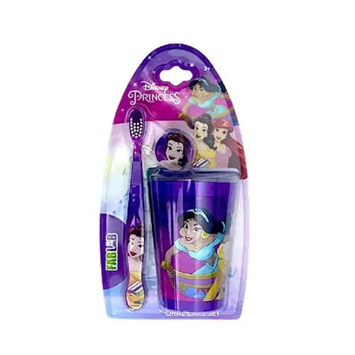 Disney FabLab Kids Soft Toothbrush with Cup,Princess