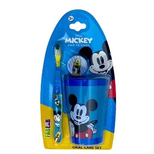 Disney FabLab Kids Soft Toothbrush with Cup,Mickey