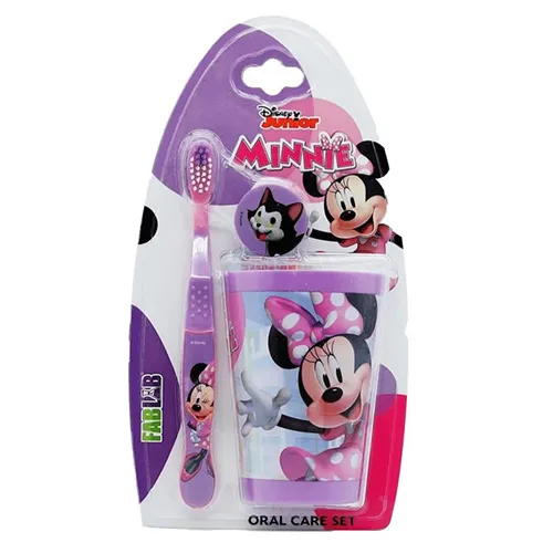 Disney FabLab Kids Soft Toothbrush with Cup,Minnie