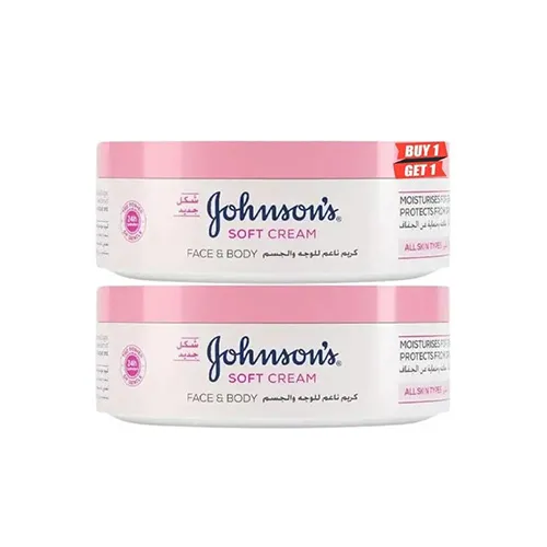 Johnson's Smoothing Face & Body Cream, 300ml, Buy 1+1 Free Offer