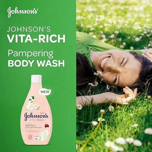 Johnson's Vita-Rich Shower Gel with Jojoba Oil Extract and Vitamin E, 250ml - الصورة 4