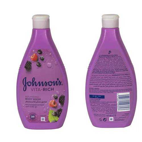 Johnson's Vita-Rich Shower Gel with Raspberry Extract, 250ml - الصورة 3