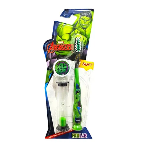 Marvel FabLab Kids Toothbrush,Avengers Hulk With Sand Timer