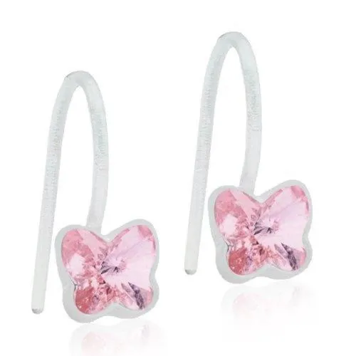 Medical Butterfly Light Pink Earrings Blomdahl, 6 mm