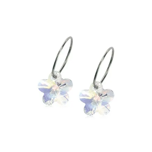 Medical Titanium Flower Rainbow Earrings Blomdahl, 12 mm