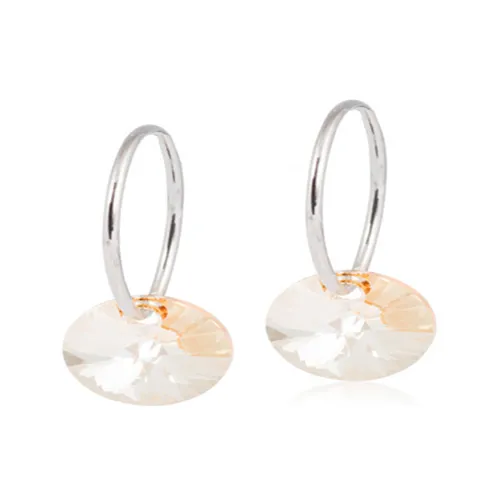 Medical Titanium Pendant Round Golden Shadow Earrings Blomdahl, 8 mm