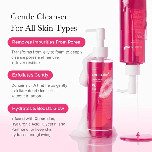 Medicube PDRN Hydrating Gel Cleanser, 200ml - الصورة 3