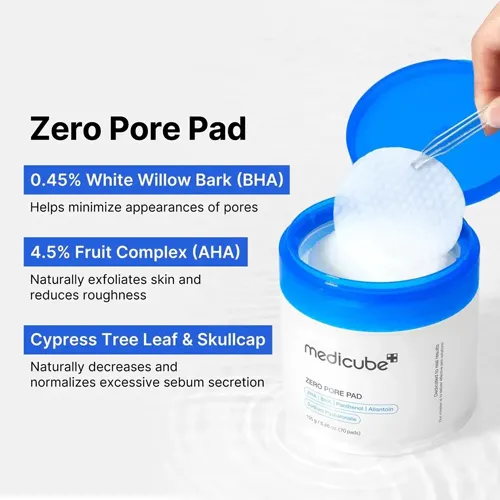 Medicube Zero Pore Pad 2.0 for Skin Exfoliation, 70 Pieces - الصورة 3