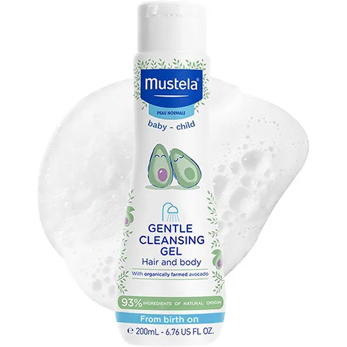 Mustela Gentle Cleansing Gel for Baby Hair And Body, 200 ml