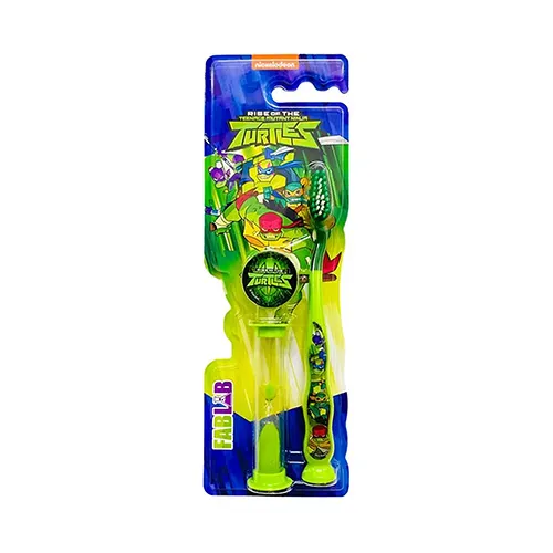 Nickelodeon FabLab Battery Operated Kids Toothbrush, Turtles With Sand Timer