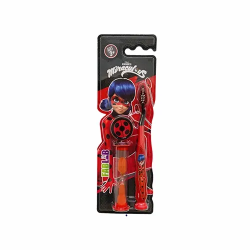 Nickelodeon FabLab Battery Operated Kids Toothbrush,Miraculous With Sand Timer