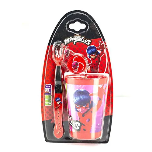 Nickelodeon FabLab Kids Soft Toothbrush with Cup,Miraculous