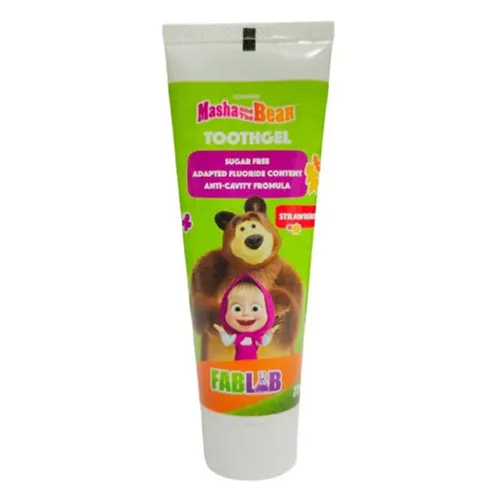Nickelodeon FabLab Masha & Bear Strawberry Toothpaste for Children, 75 ml