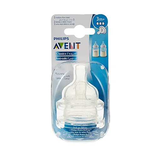 Philips Avent Classic Teats, 3m+, 3 Holes, 2 Pieces