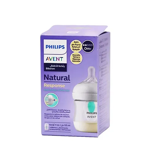 Philips Avent Natural Plastic Feeding Bottle, 0m+, 125ml