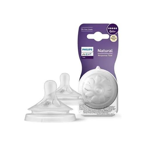 Philips Avent Natural Response Teats, 6m+, 4 Holes, 2 Pieces