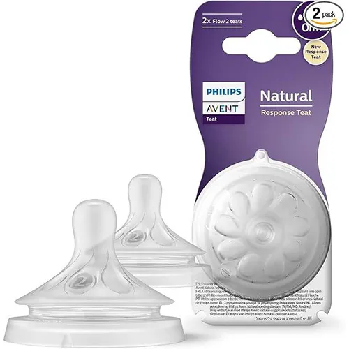 Philips Avent Natural Response Thick Feed Teats, 0m+, 2 Pieces