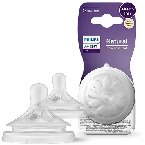 Philips Avent Natural Response Thick Feed Teats, 1m+, 2 Pieces
