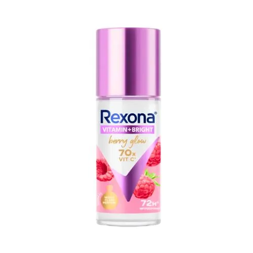 Rexona Antiperspirant Roll-On, Vitamin Bright Berry Glow for Women, 45 ml