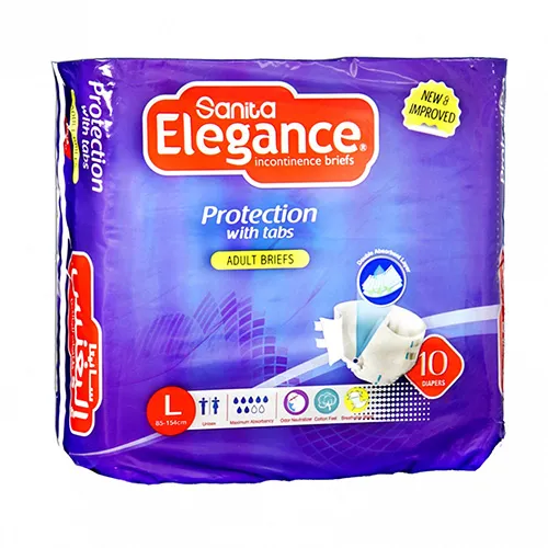 Sanita Elegance Adult Incontinence Briefs,  Large, 10 pcs