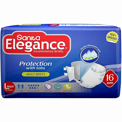 Sanita Elegance Adult Incontinence Briefs, Large, 16 pcs