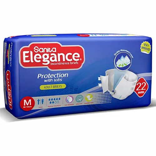 Sanita Elegance Adult Incontinence Briefs, Medium, 22 pcs