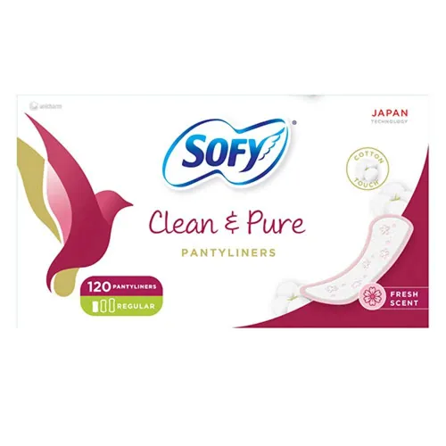 Sofy Clean And Pure Cotton Feminine Pantyliners, Normal, 120 pcs