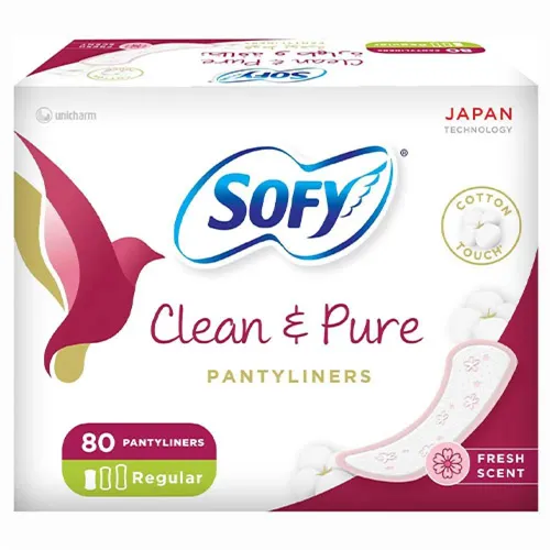 Sofy Clean And Pure Cotton Feminine Pantyliners, Normal, 80 pcs