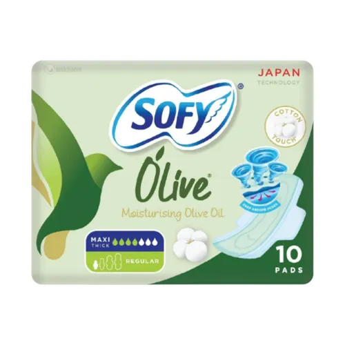 Sofy Olive Oil Moisturizer Cotton Pads, Maxi Thick, Normal, 10 pcs
