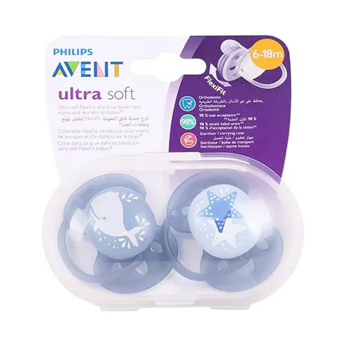 Ultra Soft Flexible Pacifier for Babies 6-18m by Philips Avent, 2 Pieces