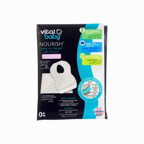 Vital Baby Nourish Disposable Bibs, 3 Pieces