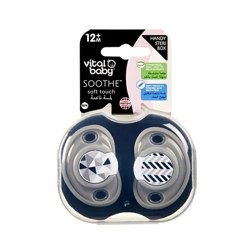 Vital Baby Soft Touch Pacifiers, 12 Months+, 2 Pieces