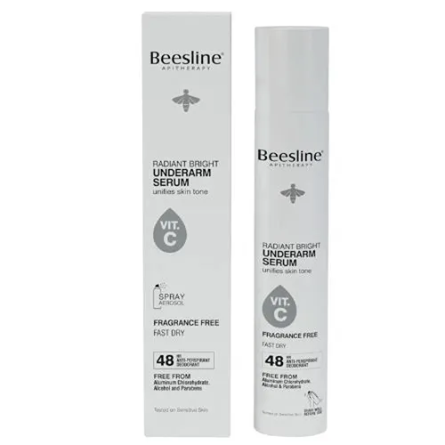 Beesline Fragrance-Free Whitening Underarm Deodorant Spray Serum, 150ml