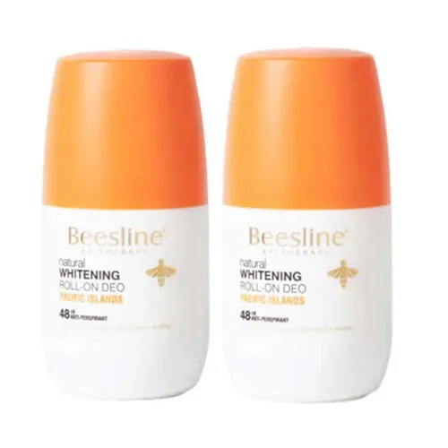 Beesline Pacific Islands Whitening Roll-On Deodorant, 1+1 Offer, 50ml