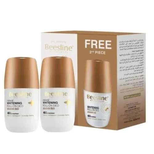 Beesline Roll-On Deodorant Arabian Oud , 1+1 Offer, 50ml