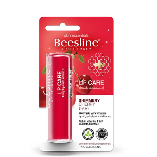 Beesline Shimmering Cherry Lip Balm For Dry & Sensitive Lips, 4g