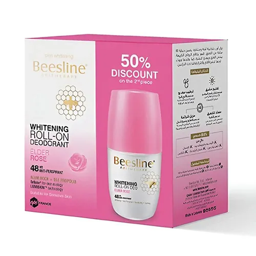 Beesline Whitening Roll-On Deodorant Rose Fragrance , 1+1 Offer, 50ml